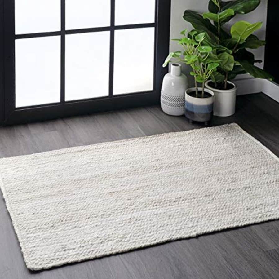 nuLOOM Rigo Hand Woven Jute Accent Rug, 2' 3" x 4', Off-white for $70
