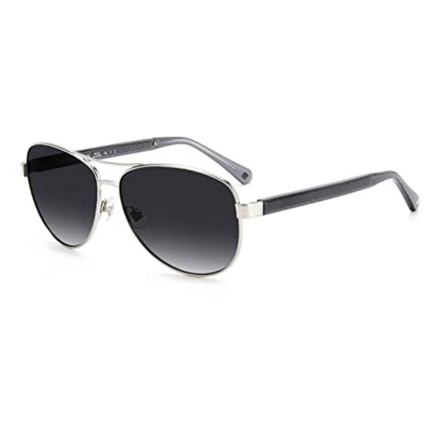 Kate Spade New York Women's Fara/S Pilot Sunglasses, Palladium/Polarized Gray, 57mm, 12mm for $89