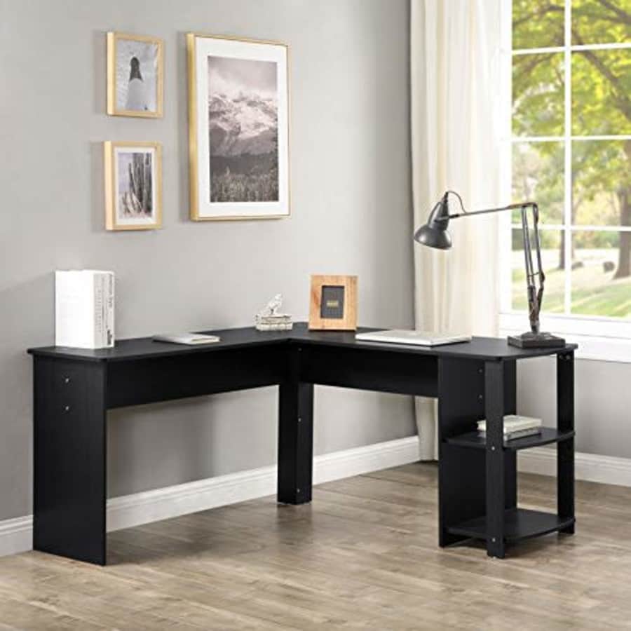 Harper & Bright Designs L-Shaped Computer Desk with Bookshelves Corner Table Workstation Office for $149