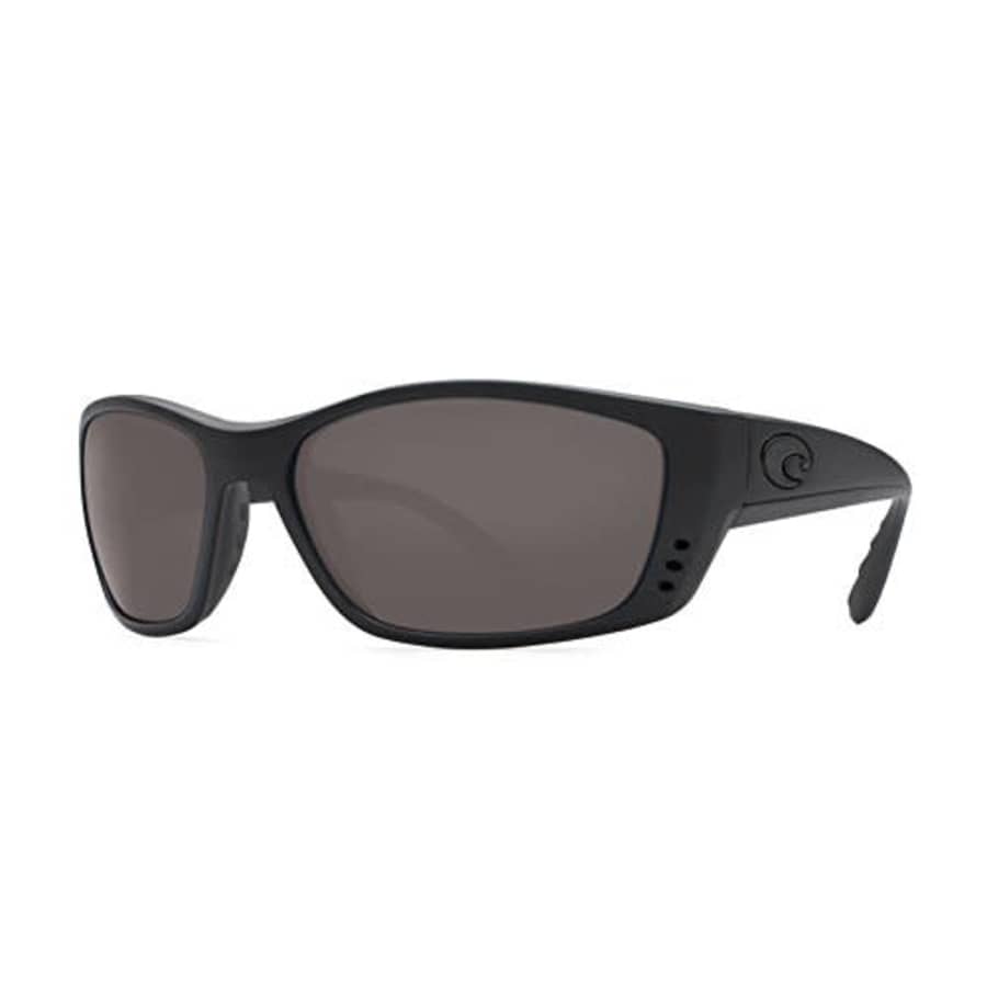 Costa Del Mar Men's Fisch 580P Polarized Rectangular Sunglasses, Blackout/Grey Polarized-580P, 64 mm for $102