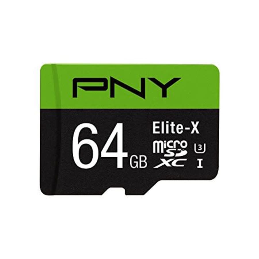 PNY Elite-X 64GB microSDXC Card with Adapter - UHS-I, U3 - up to 90MB/sec (P-SDU64U390EX-GE) for $26