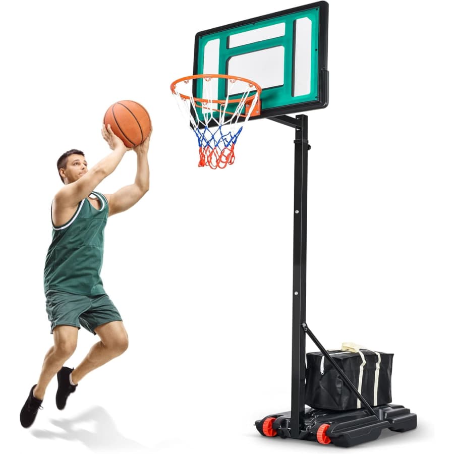 DWVO 8.5-Foot Adjustable Portable Basketball Hoop for $94 DWVO 8.5-Foot Adjustable Portable Basketball Hoop for $94