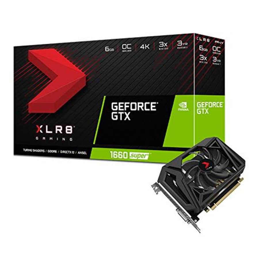 PNY GeForce GTX 1660 Super 6GB XLR8 Gaming Overclocked Edition Single Fan for $160 PNY GeForce GTX 1660 Super 6GB XLR8 Gaming Overclocked Edition Single Fan for $160