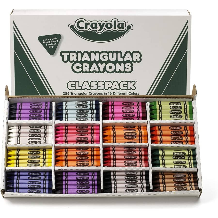 Crayola Triangular Crayon 256-Count Classpack for $50