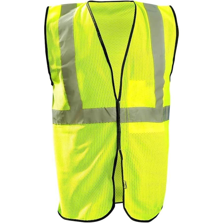 Class 2 Mesh / Single Stripe Hook & Loop Safety Vest for $6