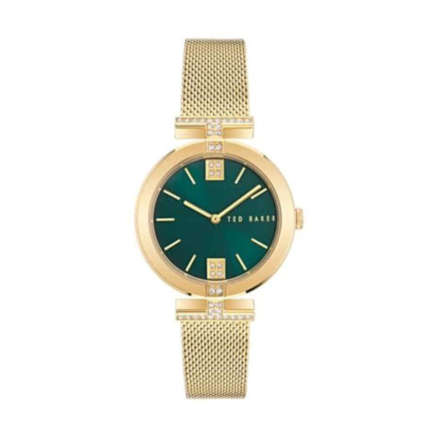 Ted Baker Ladies Stainless Steel Yellow Gold Mesh Band Watch (Model: BKPDAF3059I) for $97