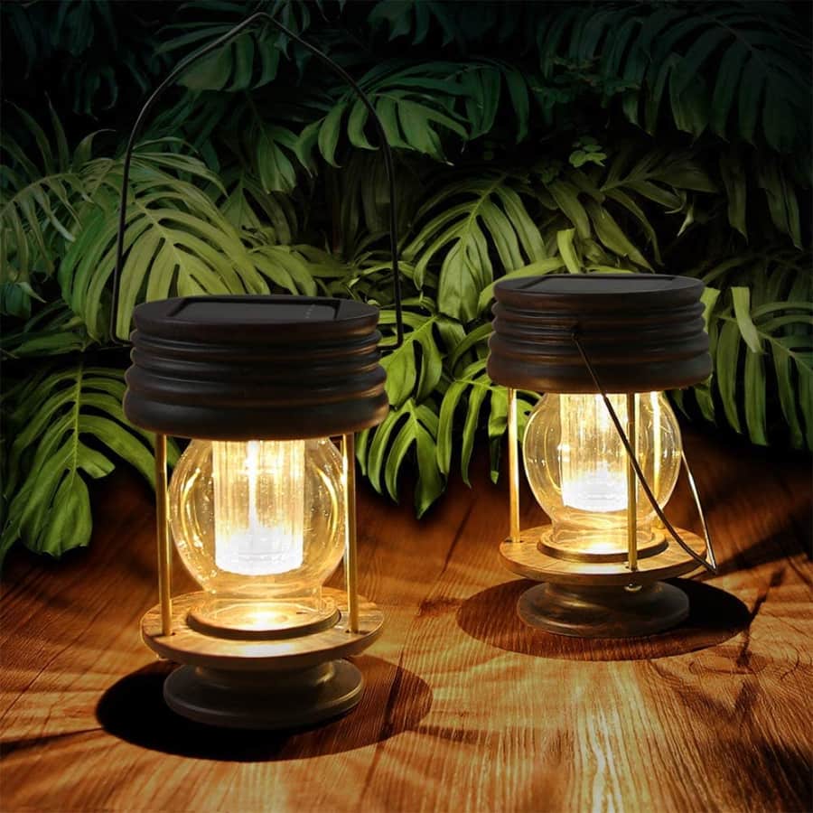 Pearlstar 5.5" LED Hanging Solar Lantern 2-Pack for $12 Pearlstar 5.5" LED Hanging Solar Lantern 2-Pack for $12