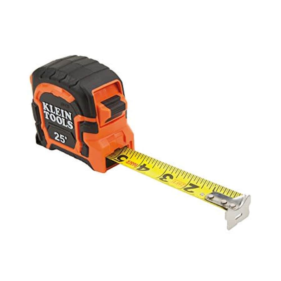 Klein Tools 86125 Tape Measure, 25-Foot Single Hook Non-Magnetic with Finger Brake, Easy to Read for $35