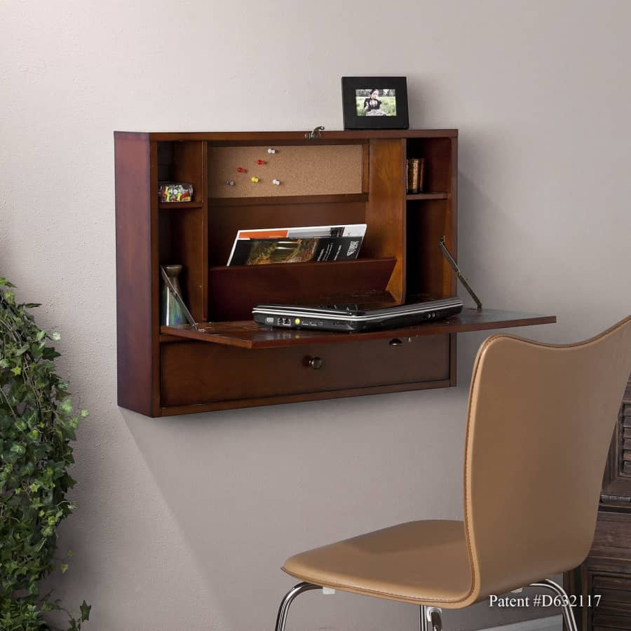 SEI Furniture Willingham Wall Mount Folding Desk for $150