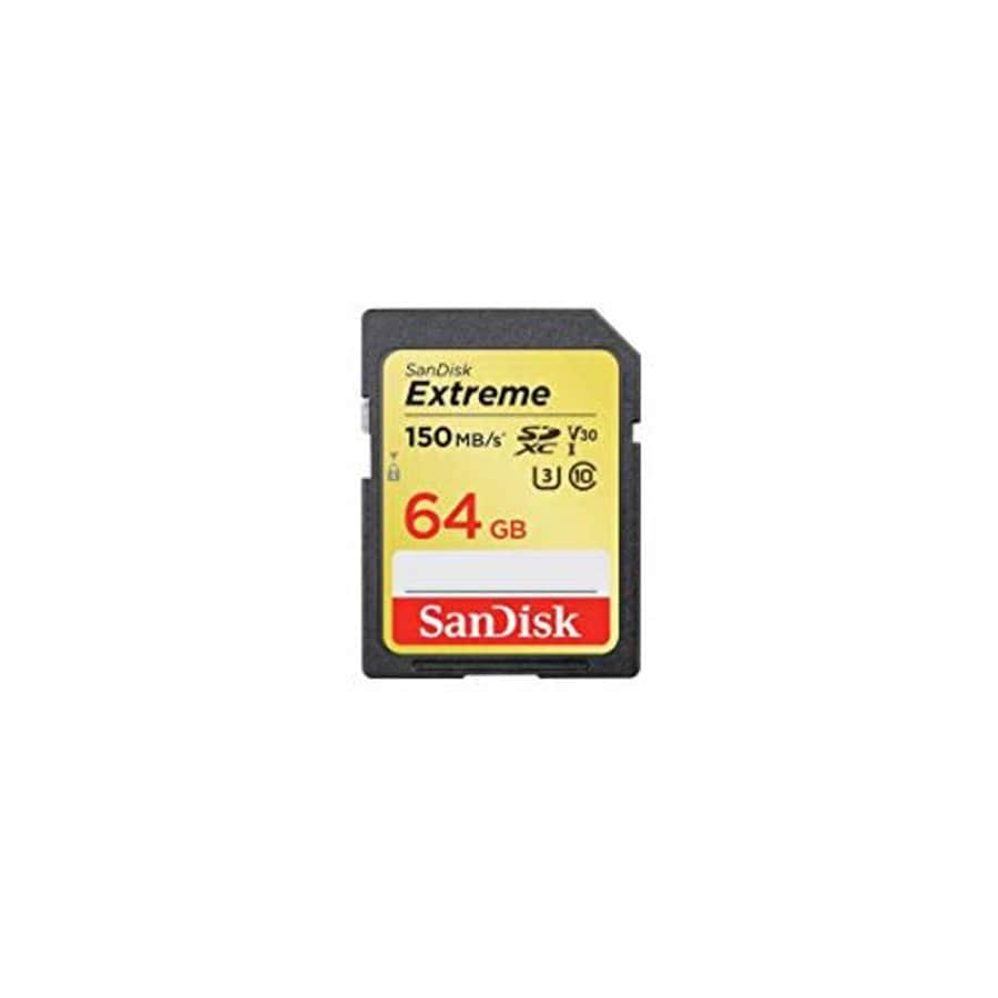 SanDisk 64GB Extreme SDXC UHS-I U3 Memory Card, Up to 150MB/s Read Speed for $14