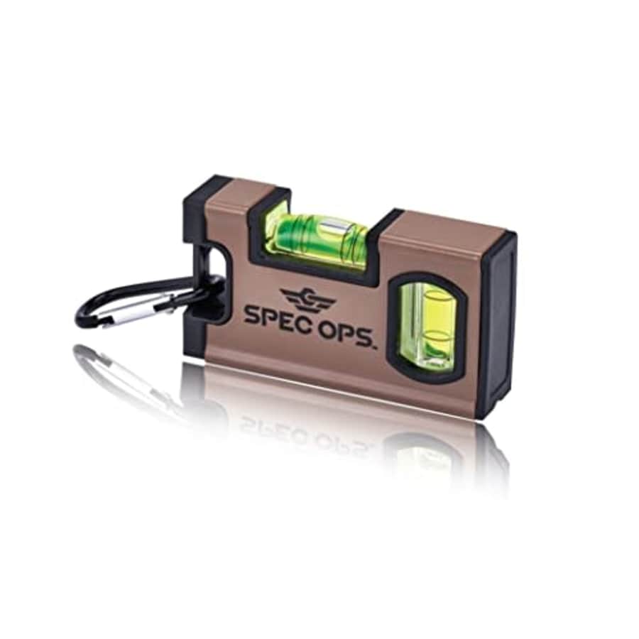 Spec Ops Tools 4" Magnetic Pocket Level, 33% Larger Block Vials, Includes Carabiner, 3% Donated to for $27