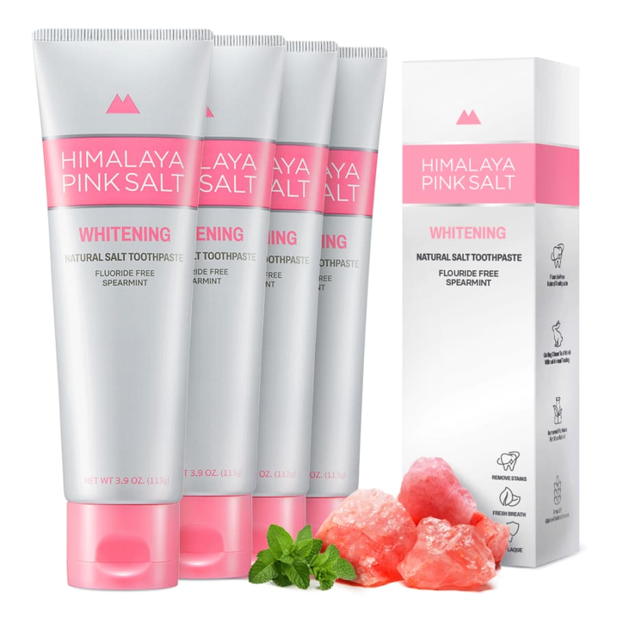 Himalaya Pinksalt 3.9-oz. Natural Whitening Toothpaste 4-Pack for $16