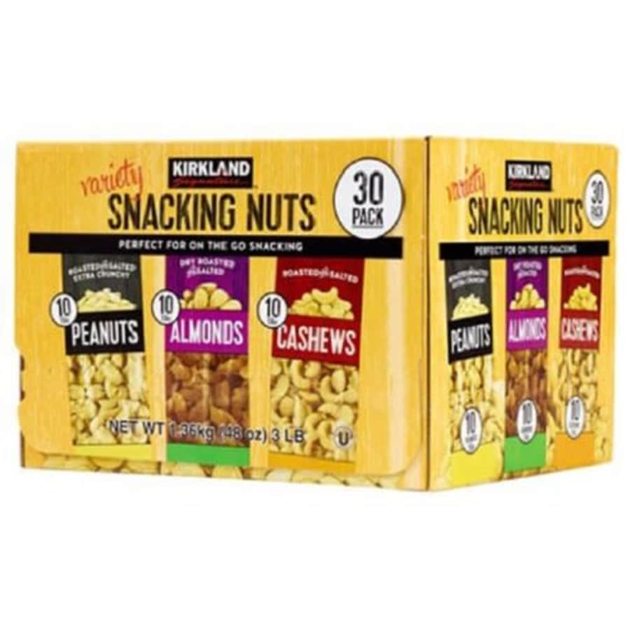 Kirkland Signature Variety Snacking Nuts 30-Pack for $15