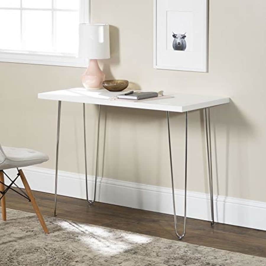 Walker Edison Furniture Company Mid Century Modern Hairpin Wood Laptop Computer Writing Desk Home for $185 Walker Edison Furniture Company Mid Century Modern Hairpin Wood Laptop Computer Writing Desk Home for $185