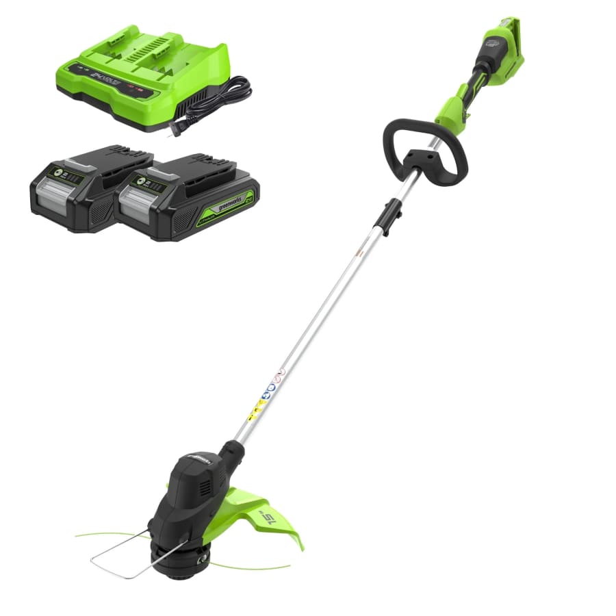 Greenworks 48V (24V x 2) 15" Cordless Battery Torqdrive String Trimmer w/ Two 2.0Ah USB Batteries & Charger for $78 Greenworks 48V (24V x 2) 15" Cordless Battery Torqdrive String Trimmer w/ Two 2.0Ah USB Batteries & Charger for $78