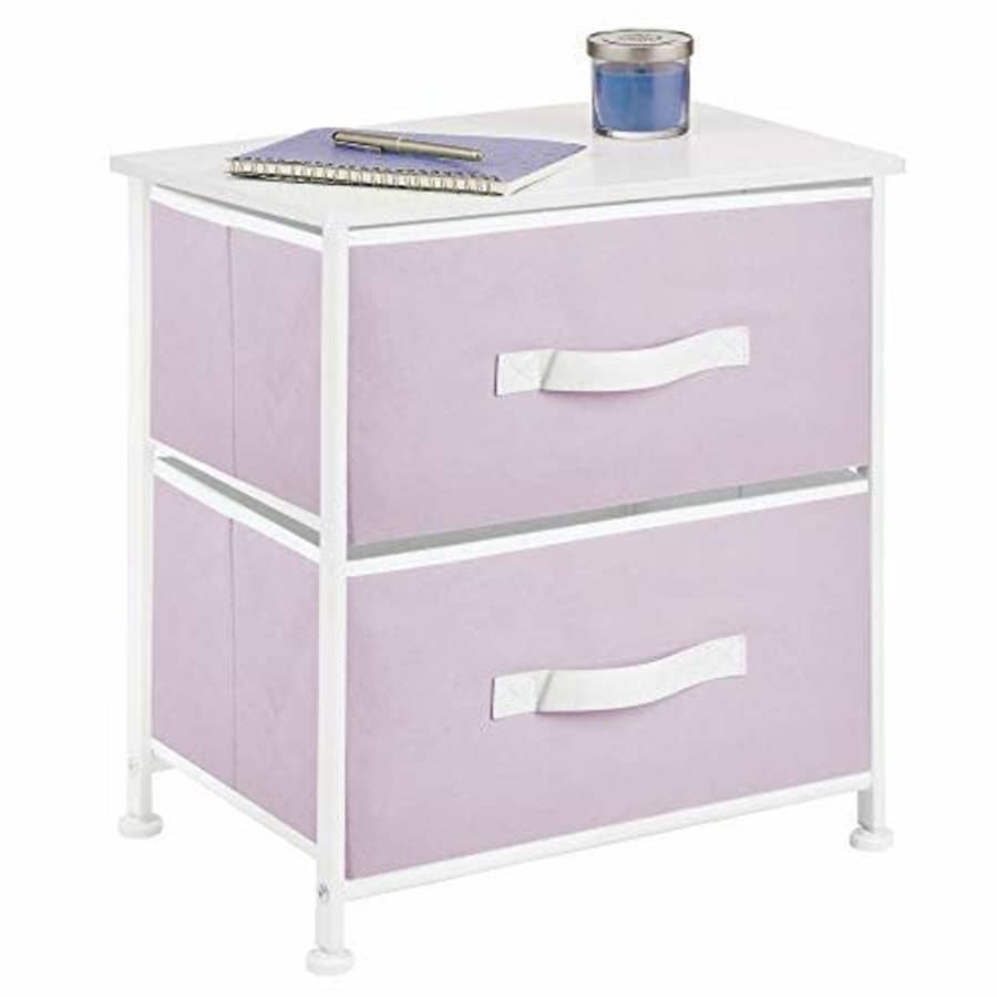 mDesign Storage Dresser End/Side Table Night Stand Furniture Unit - Small Standing Organizer for for $35 mDesign Storage Dresser End/Side Table Night Stand Furniture Unit - Small Standing Organizer for for $35