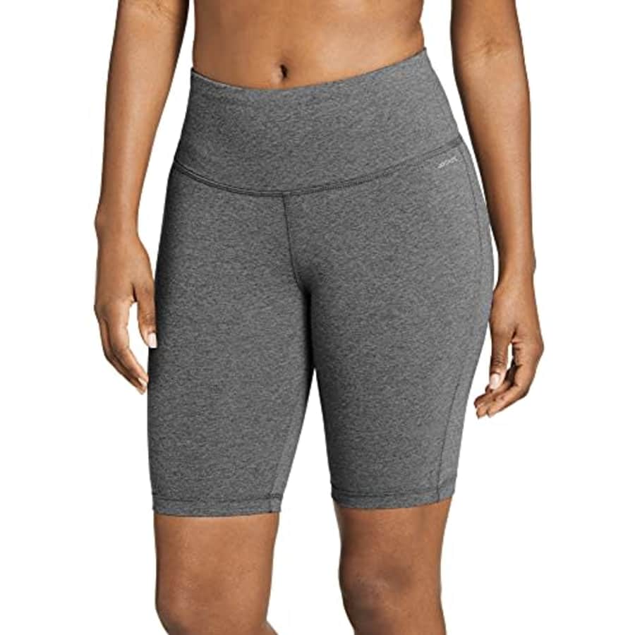 Jockey Women's Activewear High Waist 10 Cotton Stretch Bike Short, Charcoal Grey Heather, s for $30