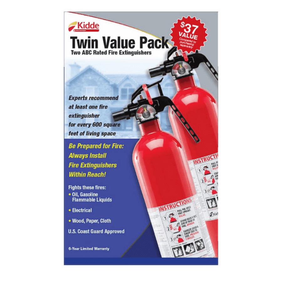 Kidde 1-A:10-B:C Multipurpose Home Fire Extinguisher 2-Pack for $29 for members