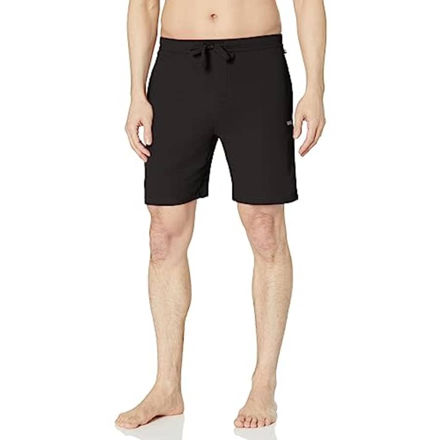 BOSS Men's Waffle Contrast Logo Lounge Shorts, Black Grease, S for $29 BOSS Men's Waffle Contrast Logo Lounge Shorts, Black Grease, S for $29