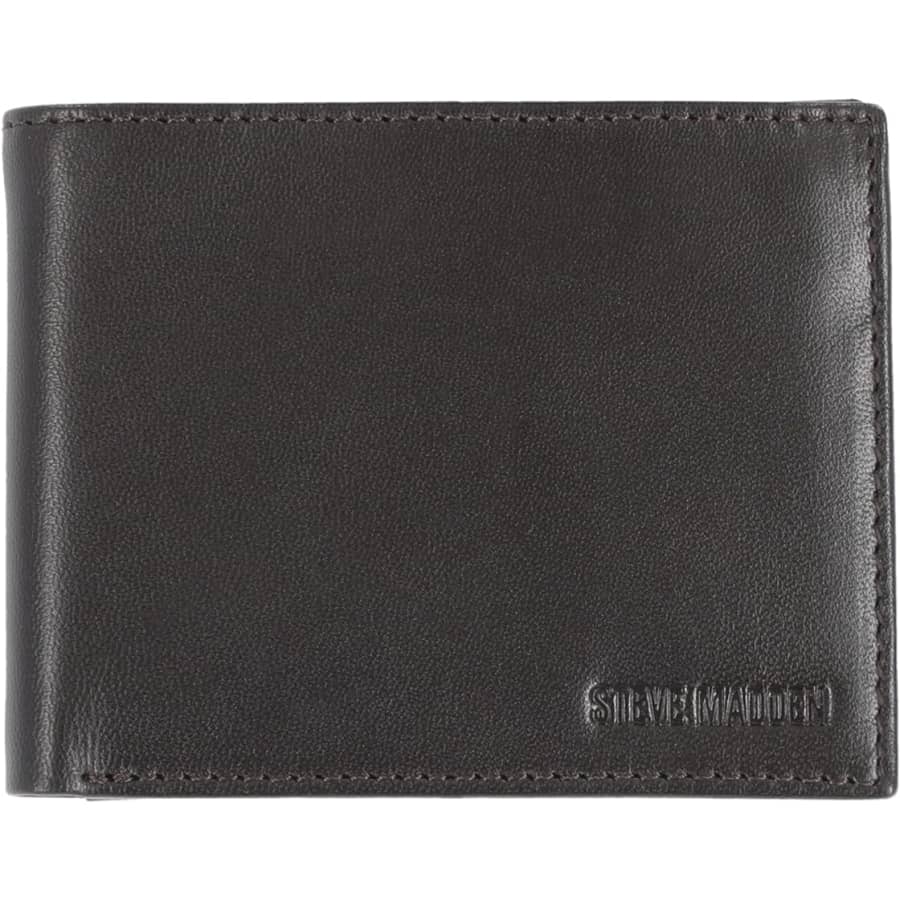 Steve Madden Men's Leather RFID Wallet for $11 Steve Madden Men's Leather RFID Wallet for $11