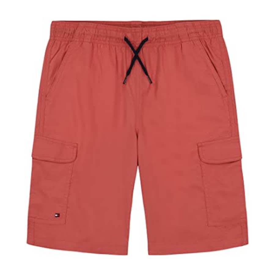 Tommy Hilfiger Boys' Pull-On Cargo Short, Sangria, 5 for $15