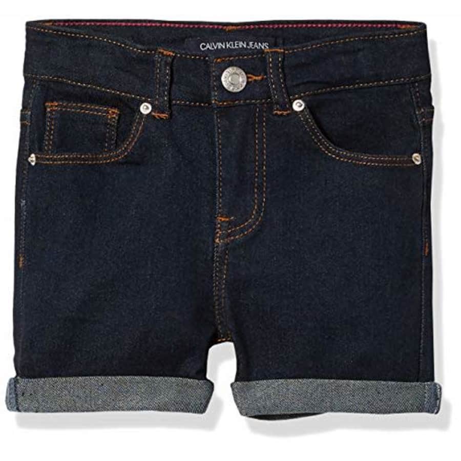 Calvin Klein Girls' Color Denim Short, Dark Rinse Roll Up S20, 5 for $18 Calvin Klein Girls' Color Denim Short, Dark Rinse Roll Up S20, 5 for $18