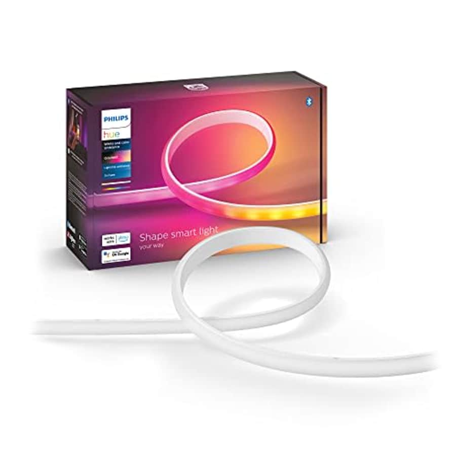 Philips Hue Bluetooth Gradient Ambiance Smart Lightstrip 2m/6ft Base Kit with Plug, (Muticolor for $125 Philips Hue Bluetooth Gradient Ambiance Smart Lightstrip 2m/6ft Base Kit with Plug, (Muticolor for $125