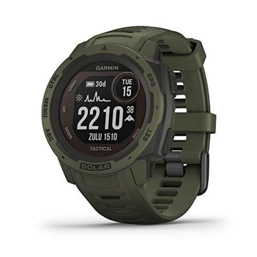 Garmin Instinct Solar Tactical, Rugged Outdoor Smartwatch with Solar Charging Capabilities and for $290 Garmin Instinct Solar Tactical, Rugged Outdoor Smartwatch with Solar Charging Capabilities and for $290