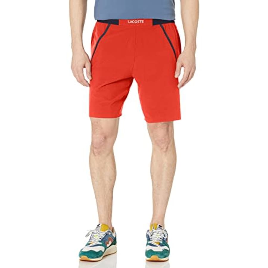 Lacoste Men's Regular Fit Tournament Shorts, Corrida, XX-Large for $31