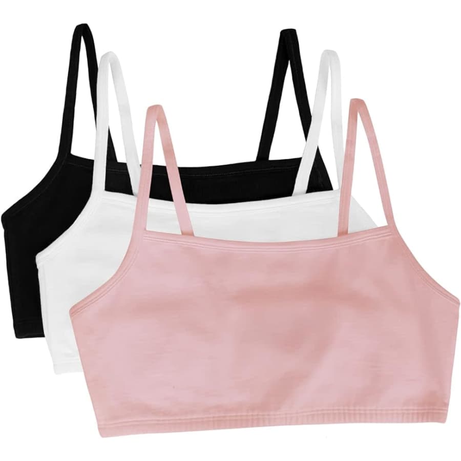 Fruit of The Loom Women's Spaghetti Strap Sports Bra 3-Pack for $7