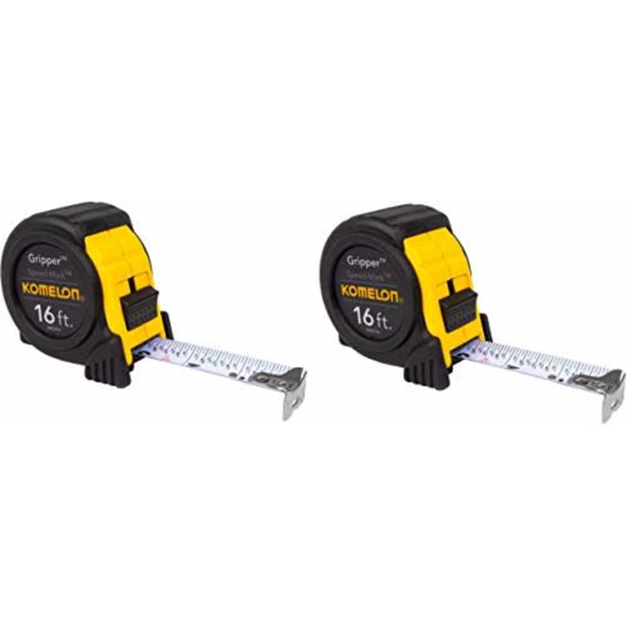 Komelon SM5416 Speed Mark Gripper Acrylic Coated Steel Blade Tape Measure 16-feet by 1-Inch, White for $33