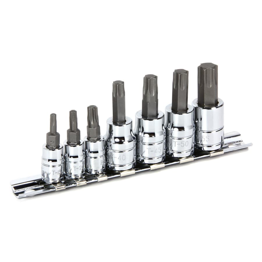 Powerbuilt 7-Piece Torx Bit Socket Set for $9