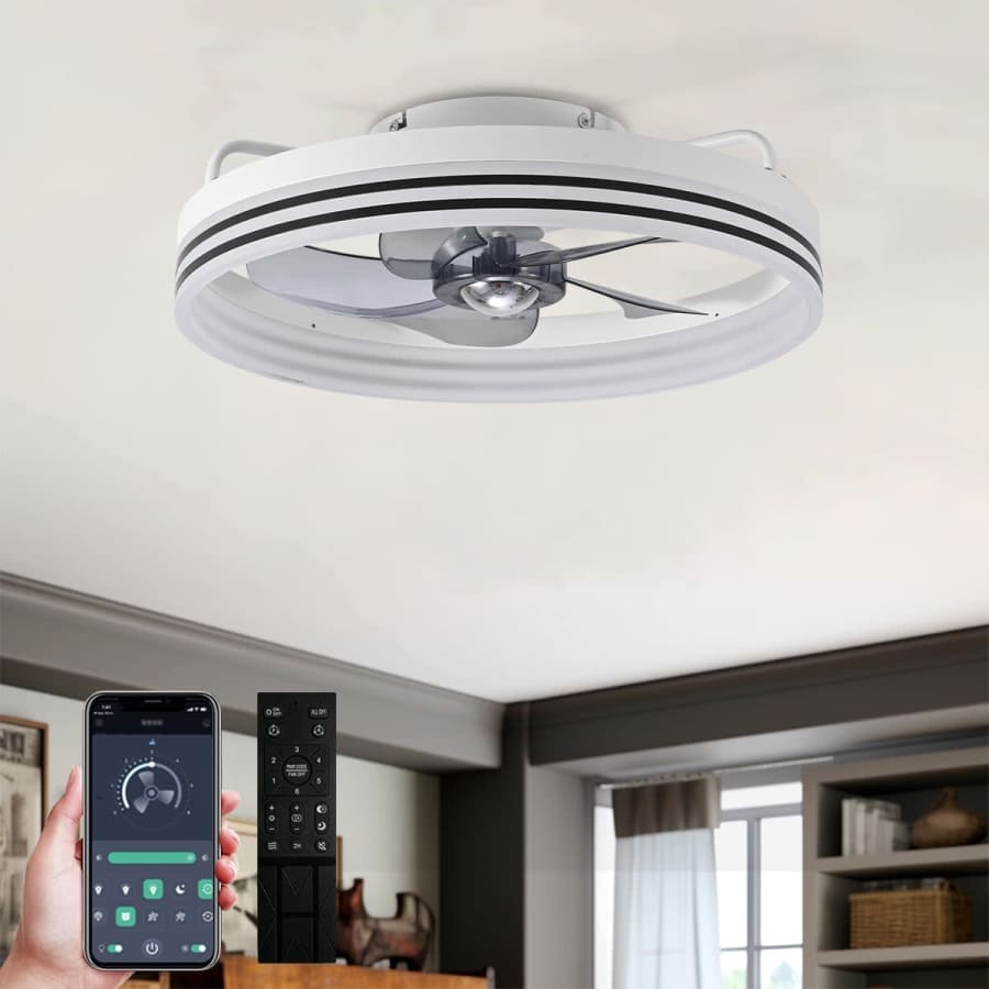 Letmarey 18" Flush Mount Low Profile Ceiling Fan w/ LED Light for $85 Letmarey 18" Flush Mount Low Profile Ceiling Fan w/ LED Light for $85