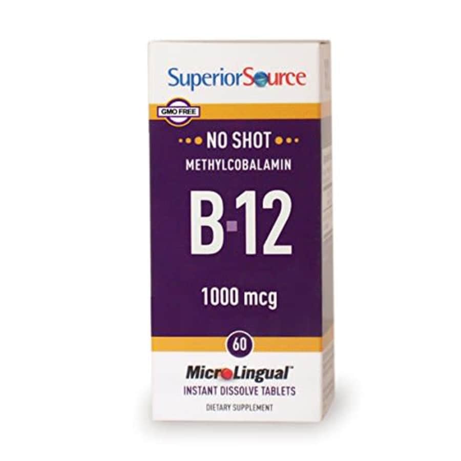 Superior Source No Shot Vitamin B12 Methylcobalamin 1000 mcg Sublingual Tablets - Methyl B12 for $13 Superior Source No Shot Vitamin B12 Methylcobalamin 1000 mcg Sublingual Tablets - Methyl B12 for $13