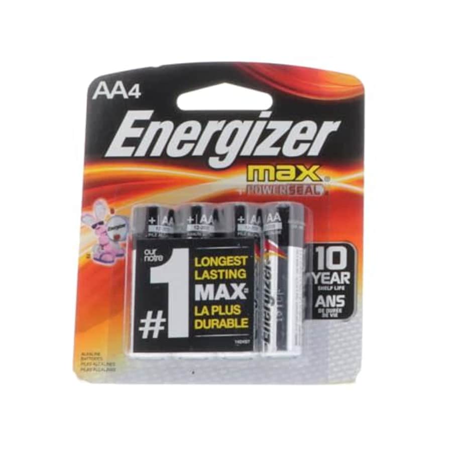 Energizer Max AA Long Lasting Alkaline Batteries 4 Pack for $7