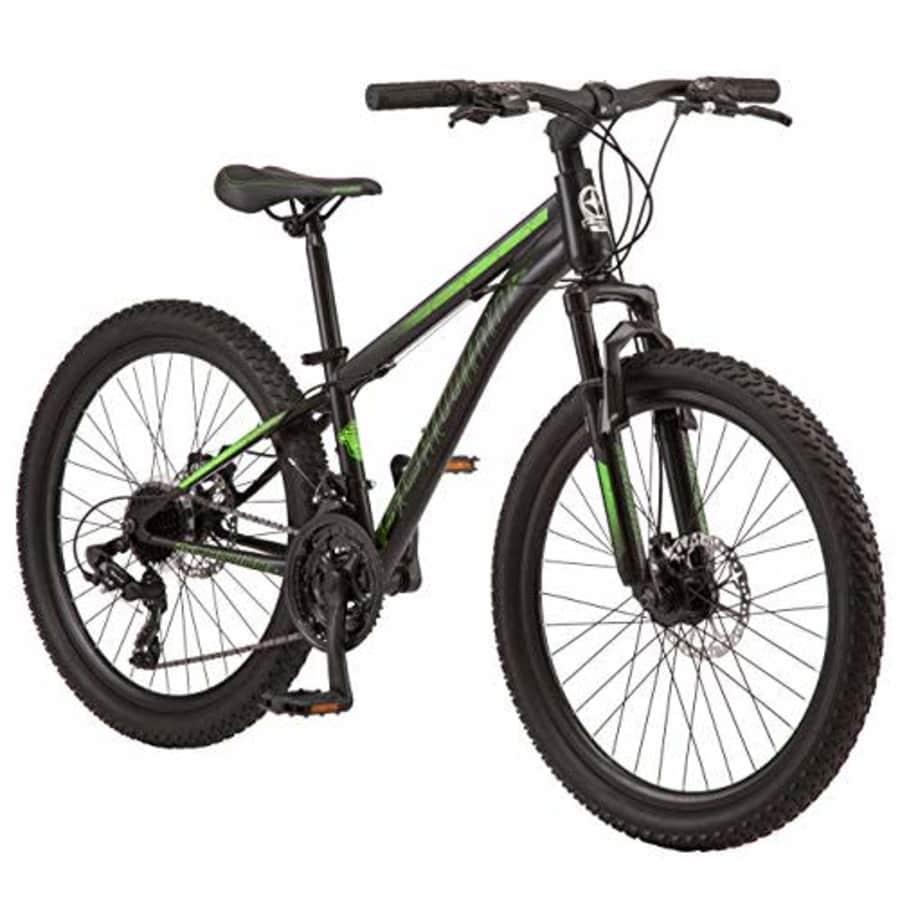 Schwinn Sidewinder Mountain Bike, 24-inch Wheels, 21 speeds, Black/Green for $330 Schwinn Sidewinder Mountain Bike, 24-inch Wheels, 21 speeds, Black/Green for $330
