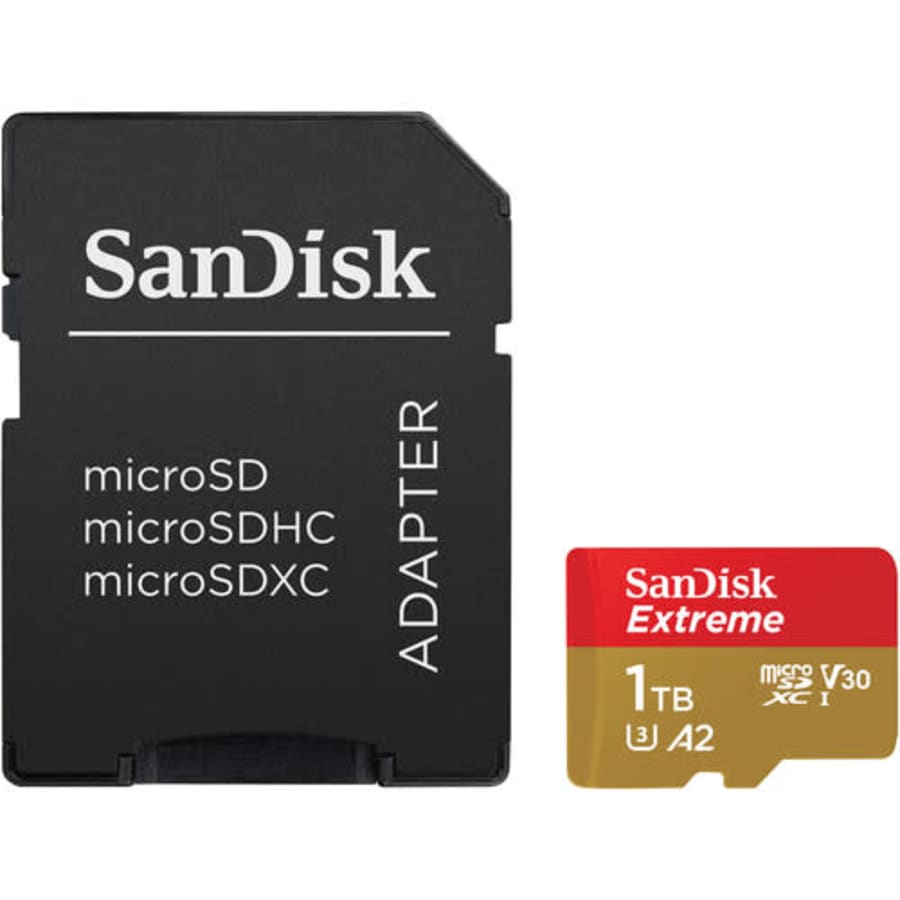 SanDisk Extreme 1TB microSDXC Memory Card w/ Adapter for $90 SanDisk Extreme 1TB microSDXC Memory Card w/ Adapter for $90