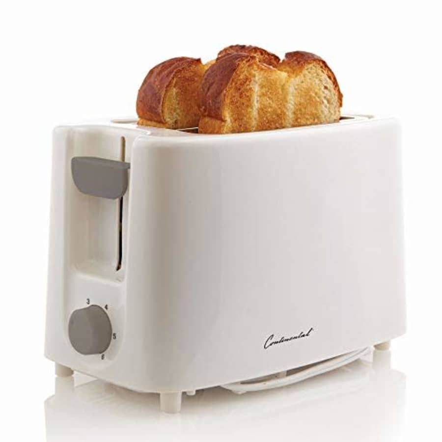Continental Electric CE-TT011 Electric Toaster, 2 Slice, White for $16