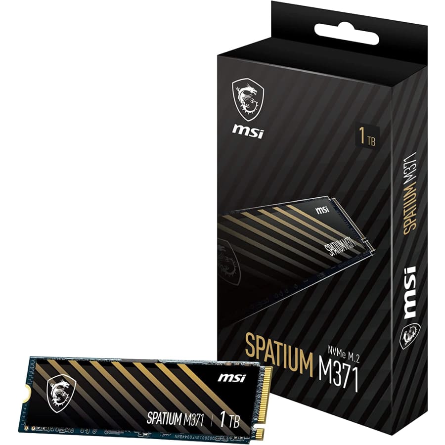 MSI SPATIUM M371 NVMe M.2 1TB Internal SSD for $67 MSI SPATIUM M371 NVMe M.2 1TB Internal SSD for $67