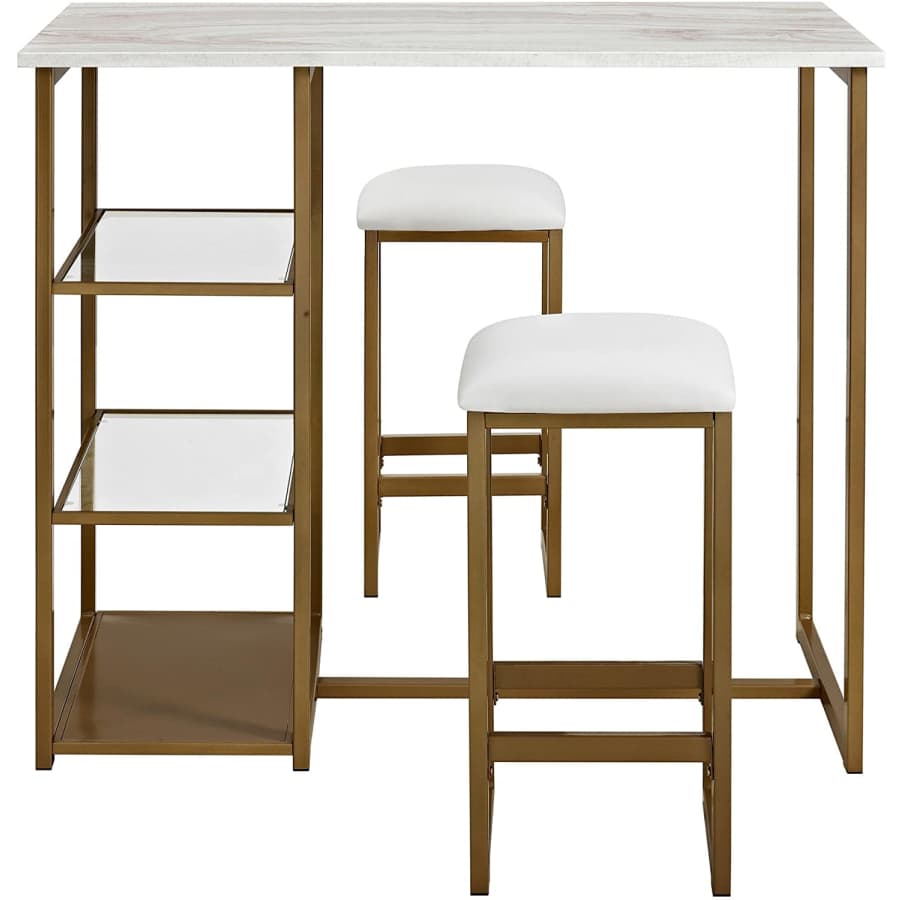 Dorel Living Tanner 3-Piece Brass Pub Set for $174