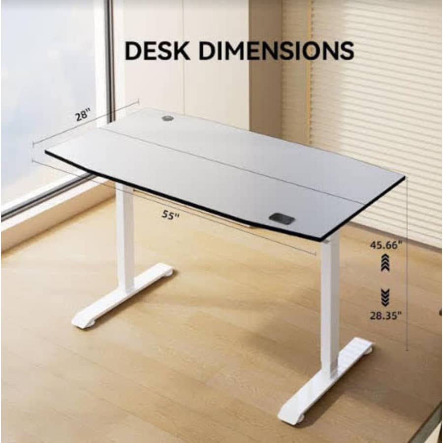 Electric Height Adjustable Standing Home Desk for $89 Electric Height Adjustable Standing Home Desk for $89