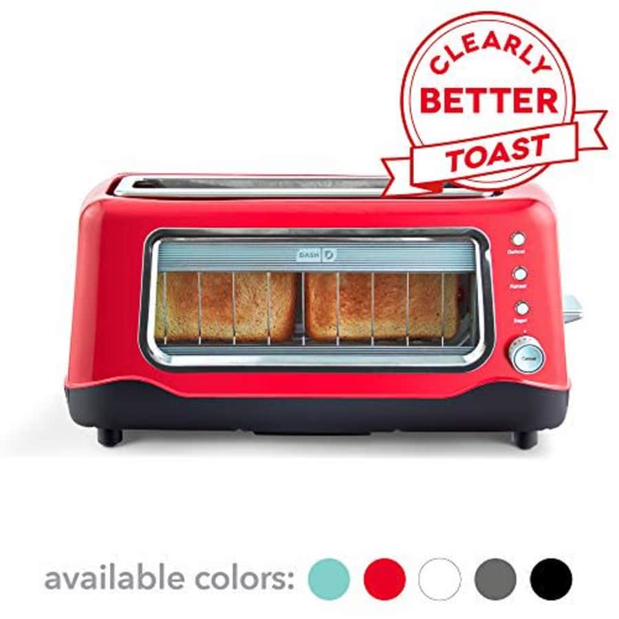 Dash Clear View Extra Wide Slot Toaster with Stainless Steel Accents + See Through Window, Defrost, for $50