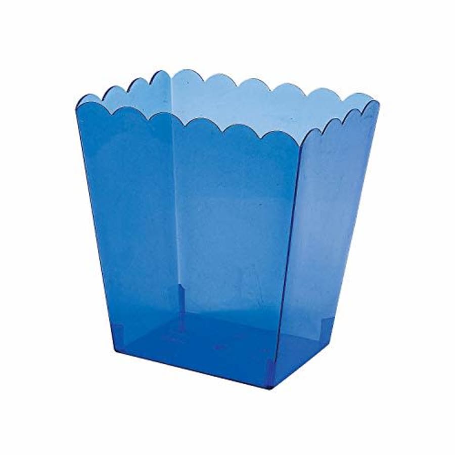 Fun Express Blue Plastic Scallop CONTAINERS 3PC - Party Supplies - 3 Pieces for $5