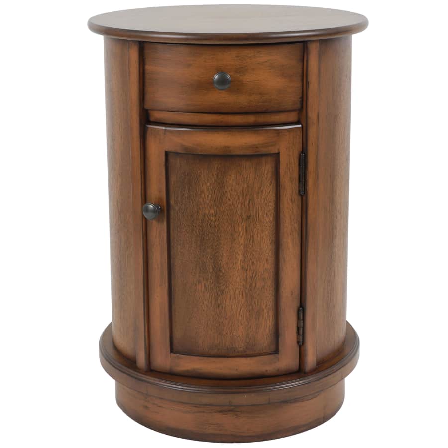 Decor Therapy Keaton Round Storage Side Table for $107 Decor Therapy Keaton Round Storage Side Table for $107