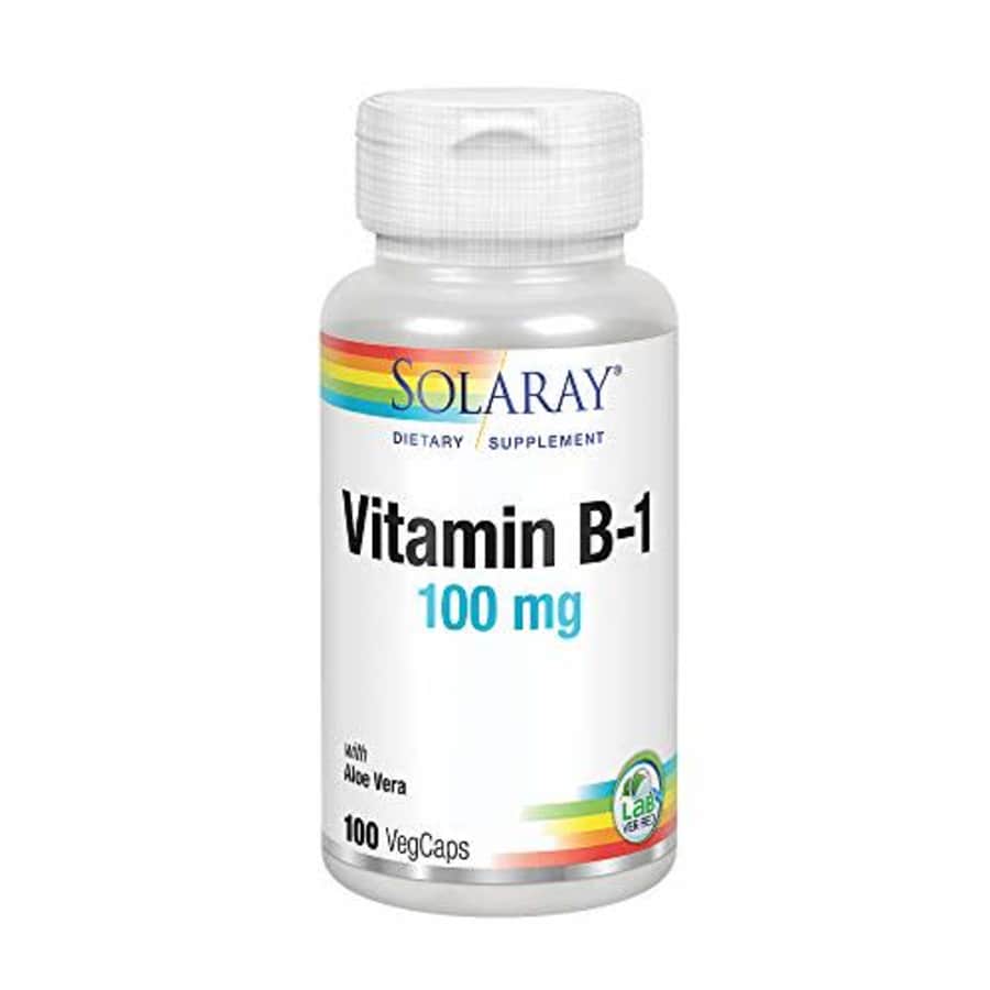 Solaray Vitamin B-1 100 mg | Healthy Energy Metabolism, Skin, Brain, Heart & Nervous System Support for $10 Solaray Vitamin B-1 100 mg | Healthy Energy Metabolism, Skin, Brain, Heart & Nervous System Support for $10