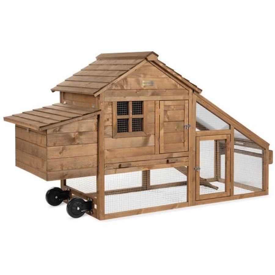 Best Choice Products Mobile Wood Chicken Coop for $220 Best Choice Products Mobile Wood Chicken Coop for $220