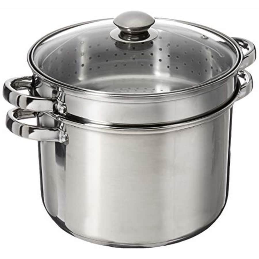 Excelsteel 8 Quart 18/10 Stainless Steel 4 Piece Multi-Cookware Set With Encapsulated Base for $50