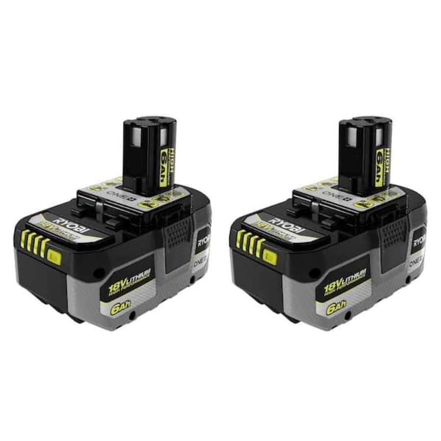 Ryobi ONE+ 18V Lithium-Ion 6.0 Ah Battery 2-Pack w/ free 4.0 Ah Lithium-Ion HIGH PERFORMANCE Battery for $159 Ryobi ONE+ 18V Lithium-Ion 6.0 Ah Battery 2-Pack w/ free 4.0 Ah Lithium-Ion HIGH PERFORMANCE Battery for $159