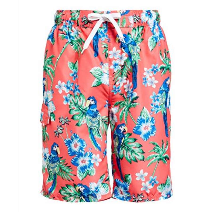 Kanu Surf Men's Barracuda Swim Trunks (Regular & Extended Sizes), Fiji Coral, Medium for $20