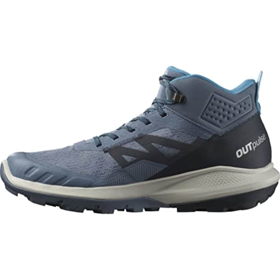 Salomon Outpulse Mid GTX for Men Hiking Shoe, China Blue/Carbon, 14 for $140 Salomon Outpulse Mid GTX for Men Hiking Shoe, China Blue/Carbon, 14 for $140